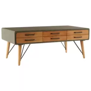 Image of Retro Inspired Coffee Table in Fir Wood