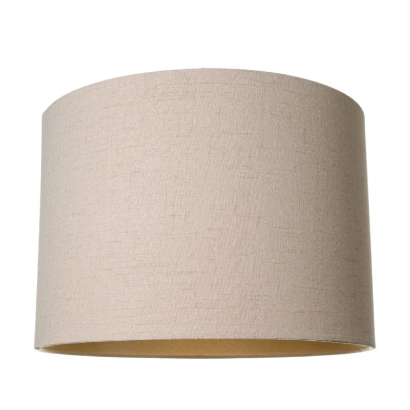 Image of Happy Homewares Contemporary & Elegant Textured Linen Fabric Lamp Shade in Taupe Size: 14" Taupe Unisex 14"