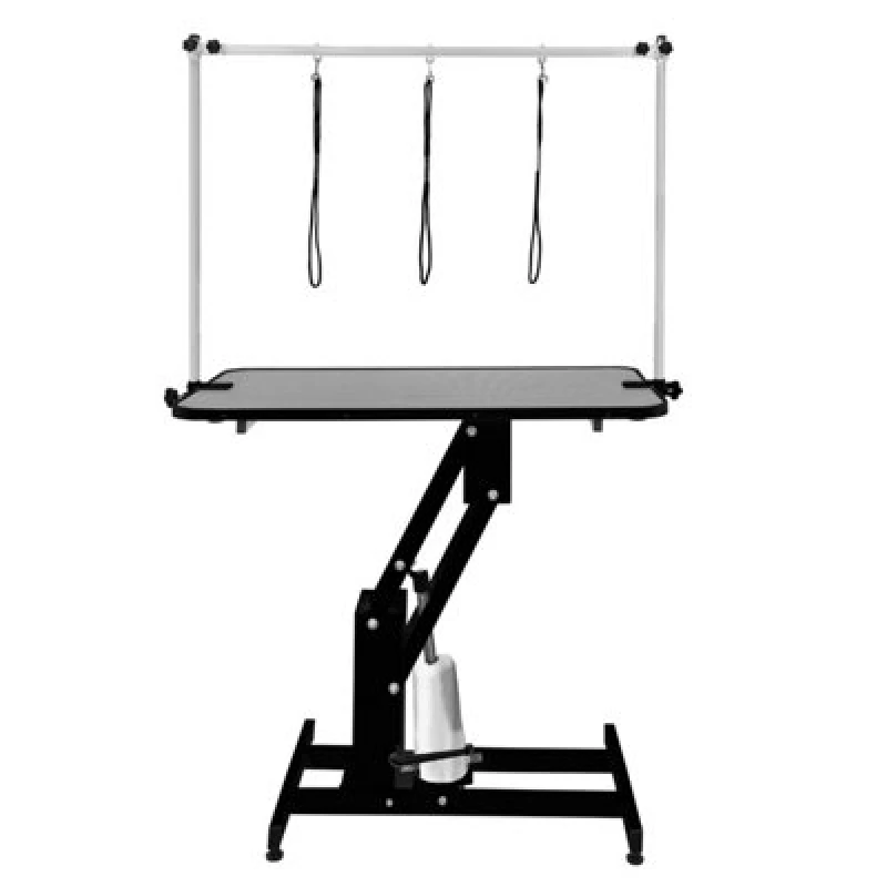 Image of Monster Shop Black Hydraulic Grooming Table - Grey Table Top, Grey 212307