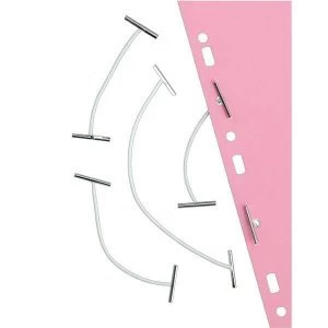 Image of 5 Star Office Treasury Tags Elastic Metal ended 76mm White Pack 100
