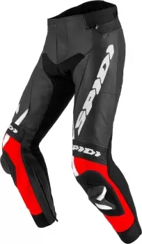 Image of Spidi RR Pro 2 Motorcycle Leather Pants, black-white-red, Size 50, black-white-red, Size 50