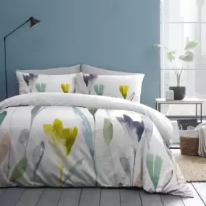 Image of Pollensa Floral Duvet Cover and Pillowcase Set MultiColoured