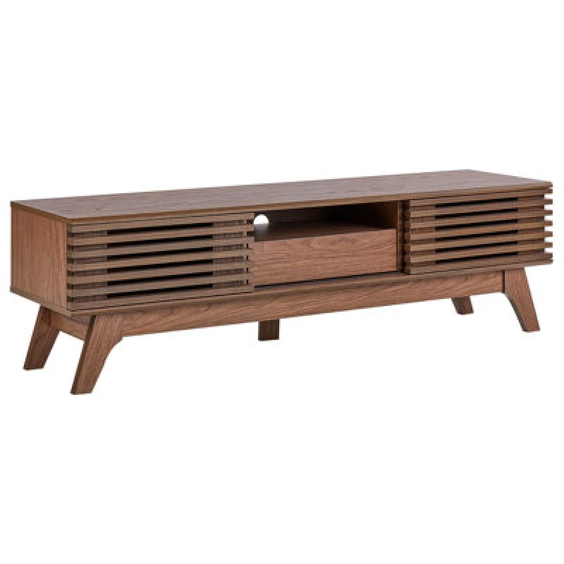 Image of Beliani Retro TV Stand Detroit Dark Brown