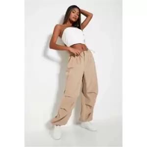 Image of I Saw It First Toggle Waist Parachute Pants - Brown