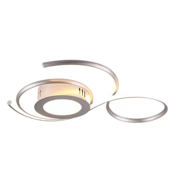 Image of Jive Modern 36W LED Semi Flush Light Nickel Matt 2700-6000K Remote control