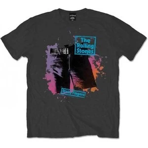 Image of Rolling Stones Sticky Colours Mens Small T-Shirt - Charcoal