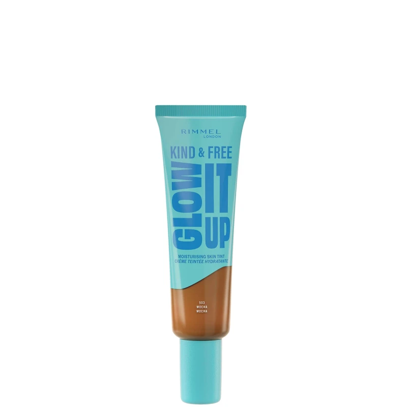 Image of Rimmel London Kind & Free GLOW IT UP Moisturising Skin Tint 30ml (Various Shades) - 503 Mocha Mocha