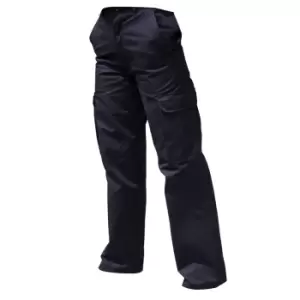 Image of Warrior Womens/Ladies Cargo Workwear Trousers (8/R) (Harbour Navy)