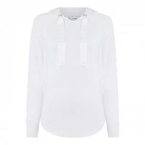 Image of DKNY Satin Cord Hooded Pull Over - White