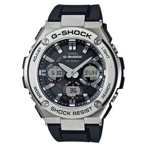 Image of Casio G SHOCK G STEEL TOUGH SOLAR Analog Digital Watch GST S110 1A Silver Black