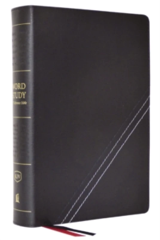 Image of KJV, Word Study Reference Bible, Bonded Leather, Black, Red Letter, Comfort Print. Leather / fine binding. By Thomas Nelson Books