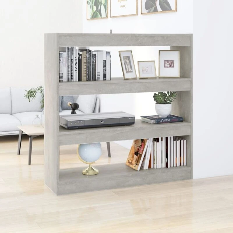 Image of VIDAXL Book Cabinet/Room Divider Concrete Grey 100x30x103cm vidaXL 8720286843741