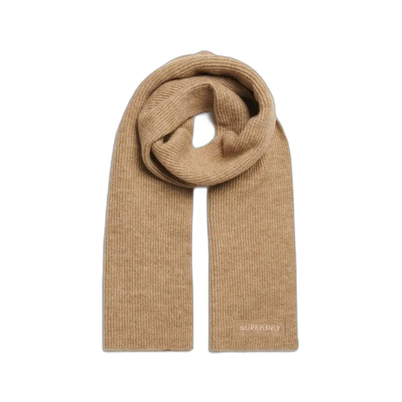 Image of Superdry children's knitted scarf Superdry Soft Rib Marron Unisex TU