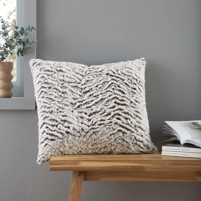 Image of Catherine Lansfield 'Wolf' Cushion Grey unisex