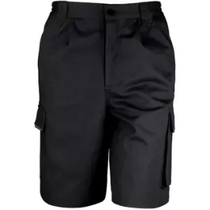 Image of Result Unisex Work-Guard Action Shorts / Workwear (M) (Black)