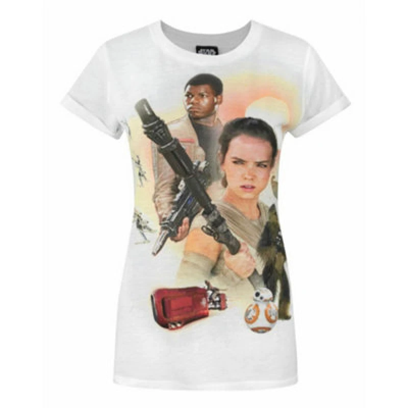 Image of Star Wars Short Sleeved T-Shirt White female