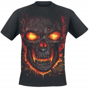 Image of Spiral Skull Lava T-Shirt black