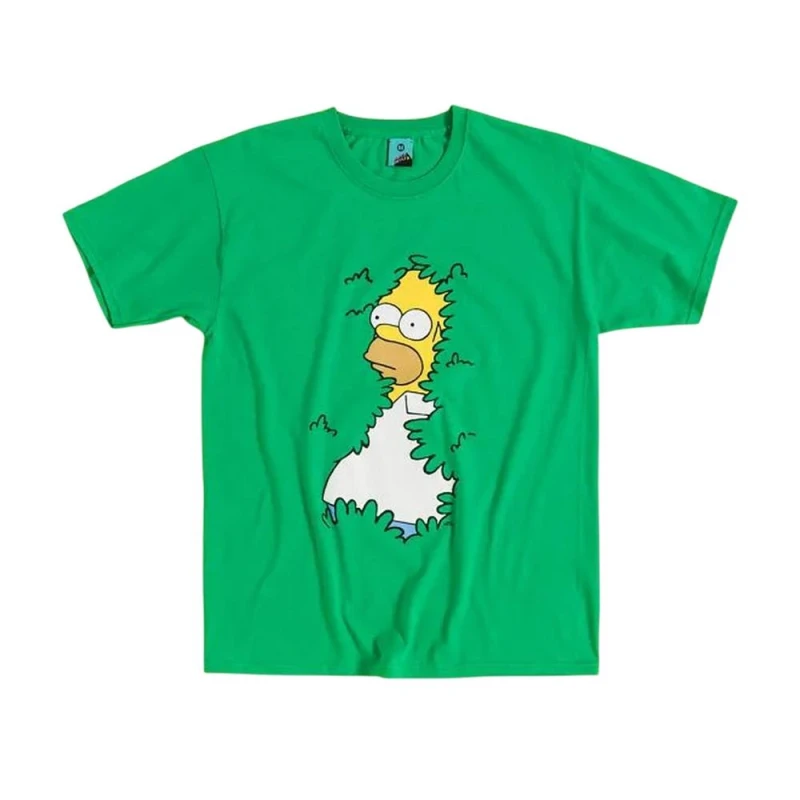 Image of The Simpsons Mens Homer Simpson T-Shirt in Green Size: Medium Green Male M