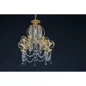Image of Impex Bell Shape Strass Gold Pendant Ceiling Light