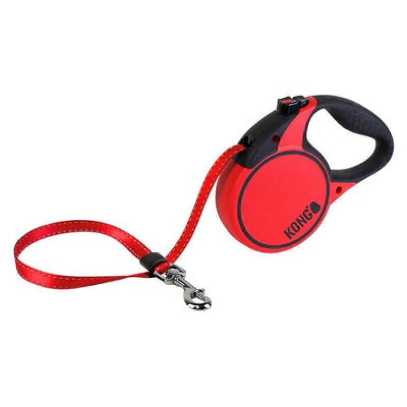 Image of Kong Terrain Retractable Dog Lead 5M Red Medium