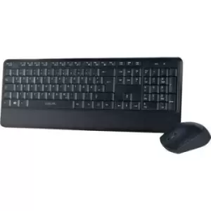 Image of LogiLink ID0161 Radio Keyboard and mouse set German, QWERTZ, Windows Black