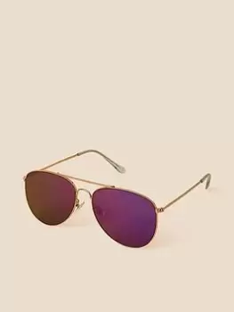 Image of Accessorize Rose Gold Mirrored Aviator
