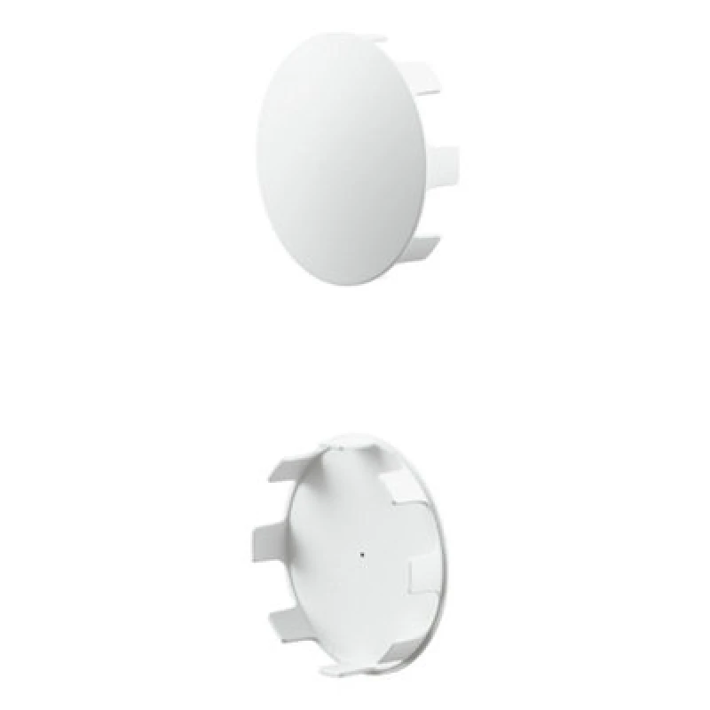 Image of Rothley Matt White 2 Pack Staircase Handrail Shallow End Cap (Diam) 40mm