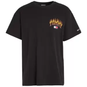 Image of Tommy Jeans Tjm Rlx Vintage Flame Tee - Black