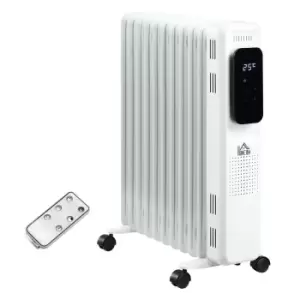 Image of Etna Large Oil Filled 11 Pipe 2720W Radiator Space Heater with 3 Heat Settings & Remote Control - White