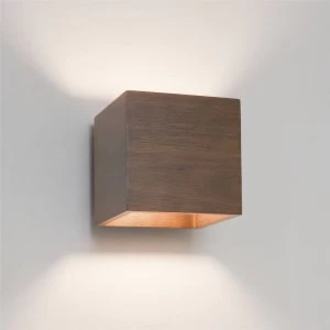 Image of 1 Light Up & Down Wall Light Walnut, E14