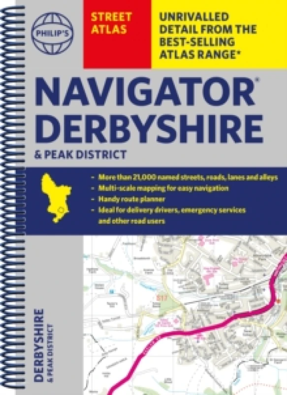 Image of Philip's Navigator Street Atlas Derbyshire and the Peak District Spiral bound