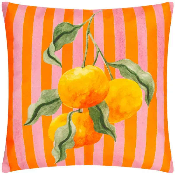 Image of furn. Oranges Striped Polyester Filled Outdoor Cushion 5025532799494