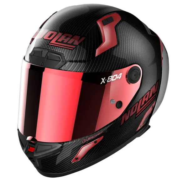 Image of Nolan X-804 RS Ultra Carbon Iridium Edit 005 Black Red Full Face Helmet Size S
