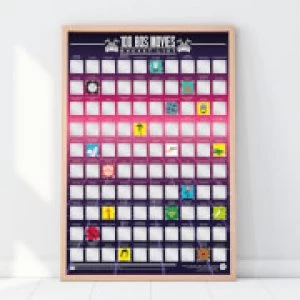 Image of 100 80s Movies Bucket List Scratch Poster