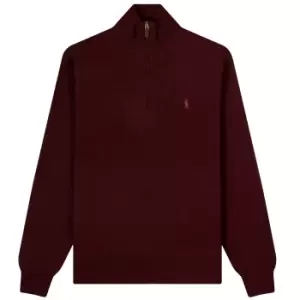 Image of Polo Ralph Lauren Classic Logo 1/4 Zip Knit Classic Wine