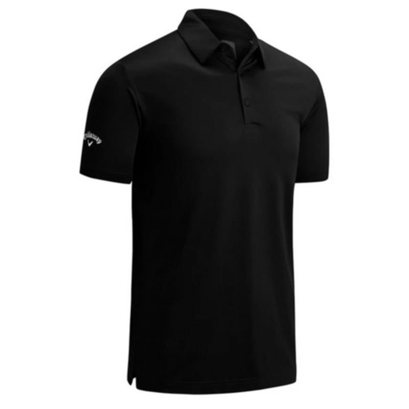 Image of Callaway Callaway Men Swing Tech Solid Colour Polo Shirt in Black Size: Small Black S Male 5063107392930