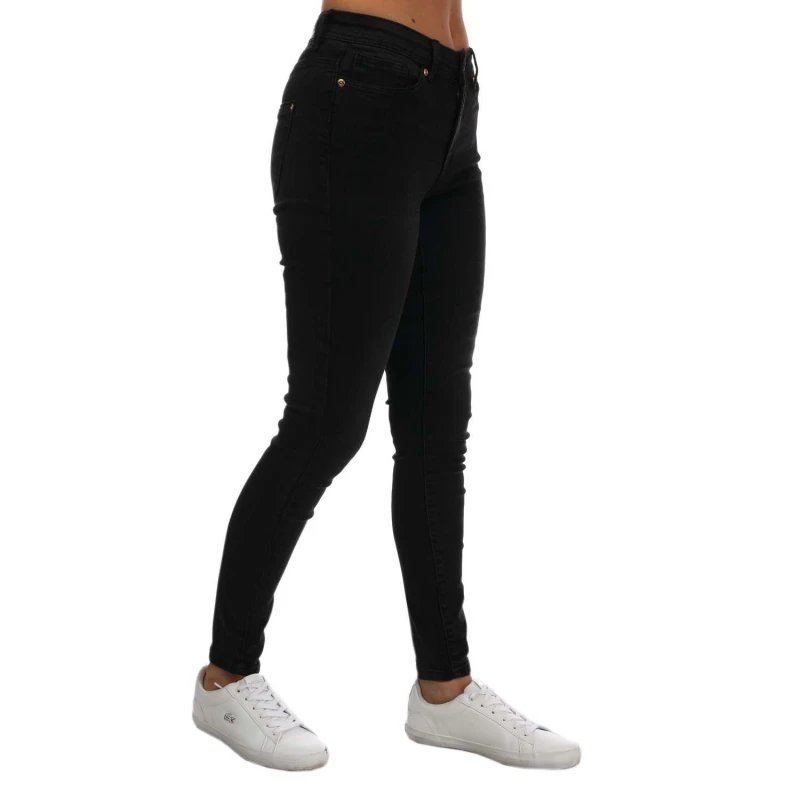 Image of Only Wauw Mid Skinny Jeans Black female 8S
