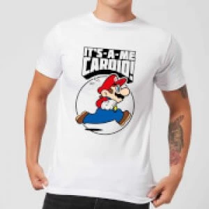 Image of Nintendo Super Mario Cardio Mens White T-Shirt - S - White