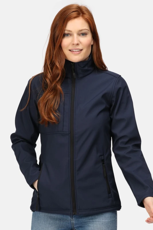 Image of Regatta Womens 'Octagon' Waterproof Softshell Jacket in Mid Navy Size: 22 Mid Navy Female 22