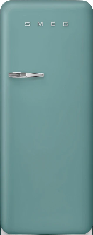 Image of Smeg 50s Style Retro Right Hand Hinge FAB28RDEG6 153cm Small Fridge with Ice Box - Emerald Green - C Rated