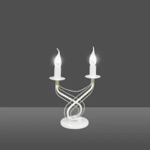 Image of Tori White Table Lamp 2x E14