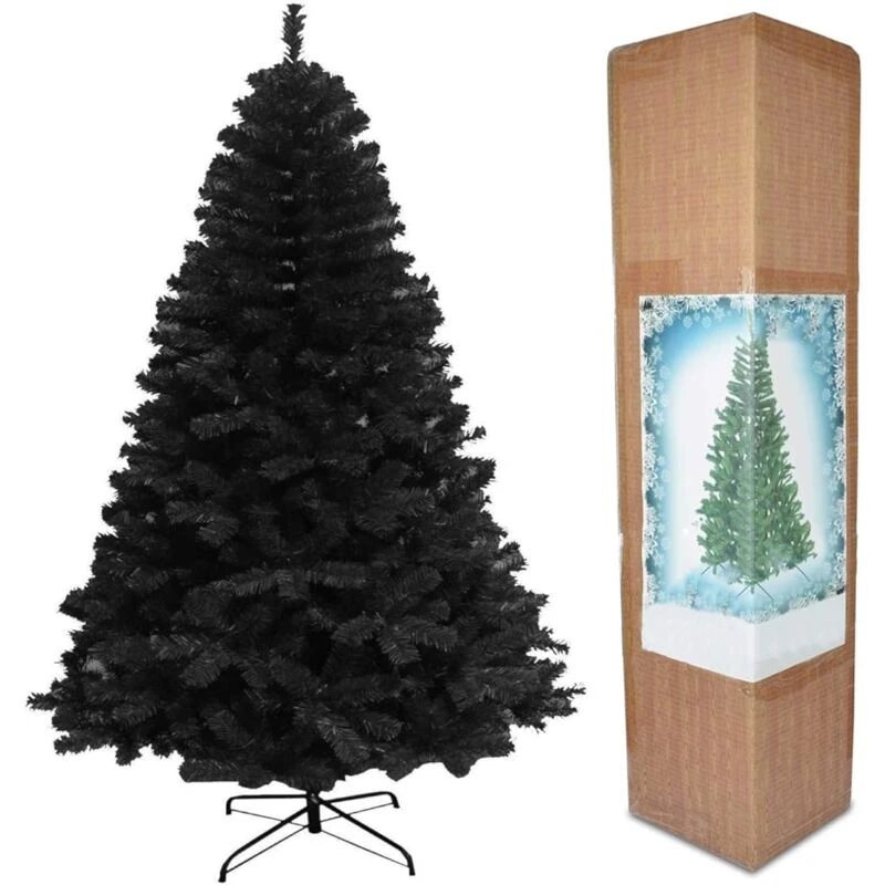 Image of Shatchi 6FT Black Alaskan Pine Christmas Tree Black unisex