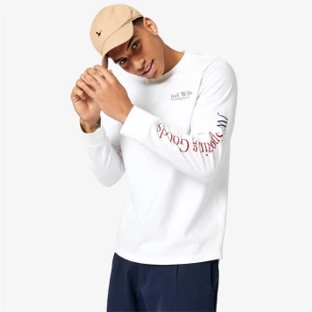 Image of Jack Wills Mountwood Long Sleeve T-Shirt - White