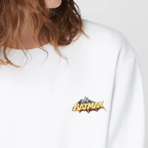 Image of DC Batman Unisex Embroidered Sweatshirt - White - S