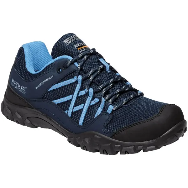 Image of Regatta Womens Edgepoint III Waterproof Light Walking Shoes UK Size 5 (EU 38) Navy/Blueski RWF617-525-5