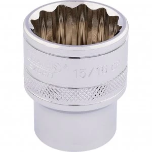 Image of Draper 1/2" Drive Hi Torq Bi Hexagon Socket Imperial 1/2" 15/16"