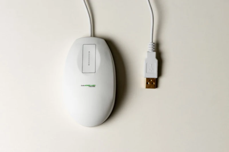 Image of SterileFLAT laser USB wired two button mouse and up/down slider contro