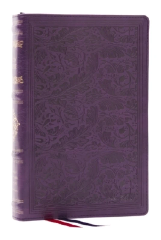 Image of RSV Personal Size Bible with Cross References, Purple Leathersoft, Thumb Indexed, (Sovereign Collection) Leather / fine binding