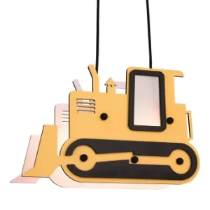 Image of Bulldozer 2 Light Children Ceiling Pendant Multicolour, E14