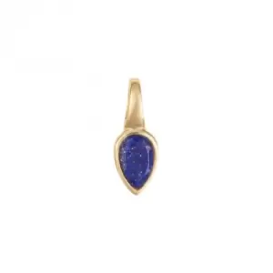Image of Gold Plated Birthstone September Lapis Lazuli Pendant P5222